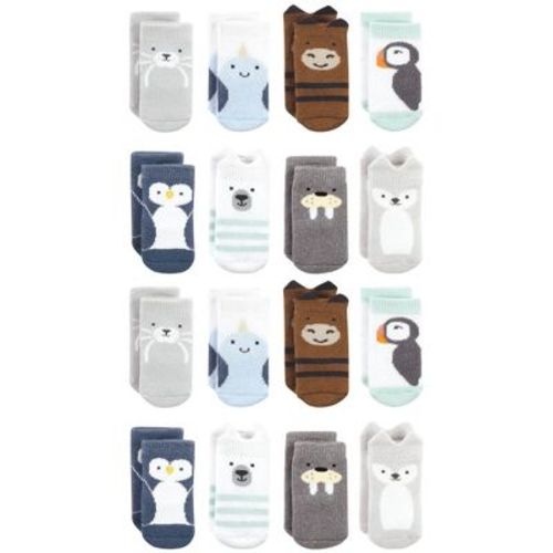 Hudson Baby Cotton Rich Baby Terry Socks 16-Pack
