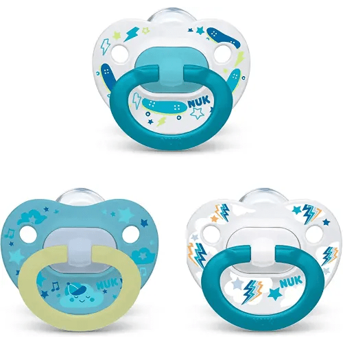 NUK Orthodontic Pacifier Value Pack, Boy, 6-18 Months, 3-Pack