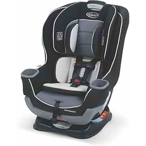 Graco Extend2Fit Convertible Baby Car Seat, Rear and Forward Facing, Adjustable Extension Panel for Extra Legroom, Gotham