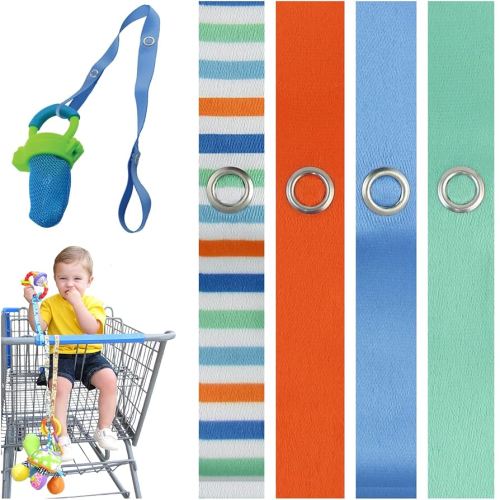 Toy Saver Strap Holder Leash Secure Accessories Beach/Lt Blue/Orange/Green - 4pc