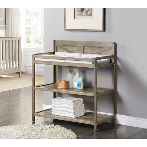 Suite Bebe Barnside Nursery Station Baby Changing Table in Vintage Chestnut