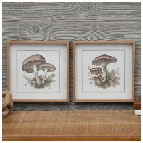 Mushroom Framed Wall Decor Set