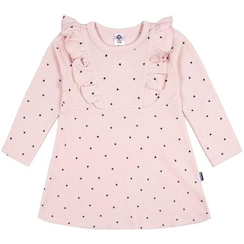 Gerber Baby Girls' Toddler Long Sleeve Dress with Ruffle Detail