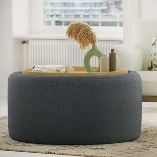 Beautiful Drew Stowaway Coffee Table with Storage by Drew Barrymore, Charcoal
