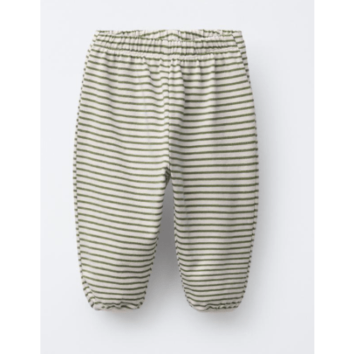 STRIPED JOGGER PANTS - Ecru / Khaki | ZARA United States