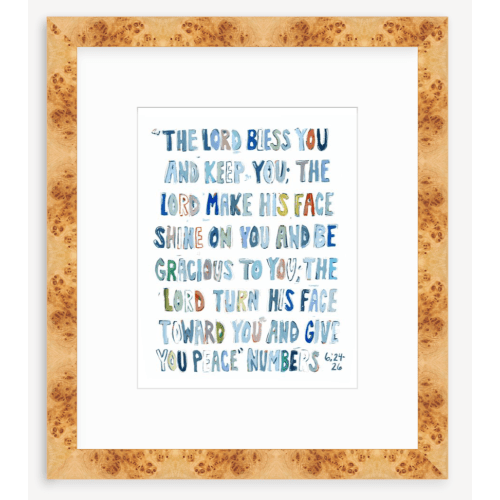 Numbers 6: 24-26 BLUES on paper