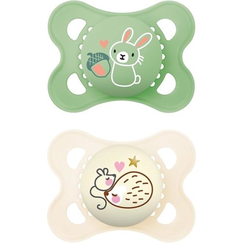 MAM Day & Night Pacifiers, Glow in The Dark Pacifier for Breastfed Babies, 0-6 Months, Unisex
