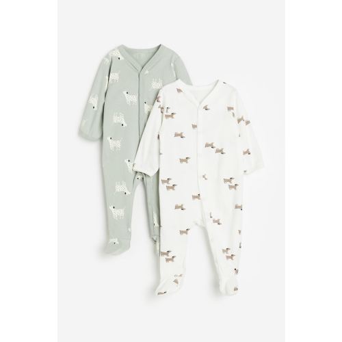 2-pack Pajama Jumpsuits with Covered Feet