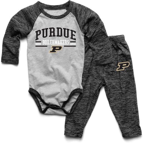 Wes and Willy Baby College Sports Fan Long Sleeve One Piece and Pant Set
