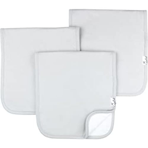 Copper Pearl Premium Baby Burp Cloths - 3-Pack Large Cotton Burp Cloths, Extra Soft Spit Up Rags with 3 Absorbent Layers, Perfect for Baby Boy and Baby Girl Gifts (21" x 10" Size, Grey Basics Set)