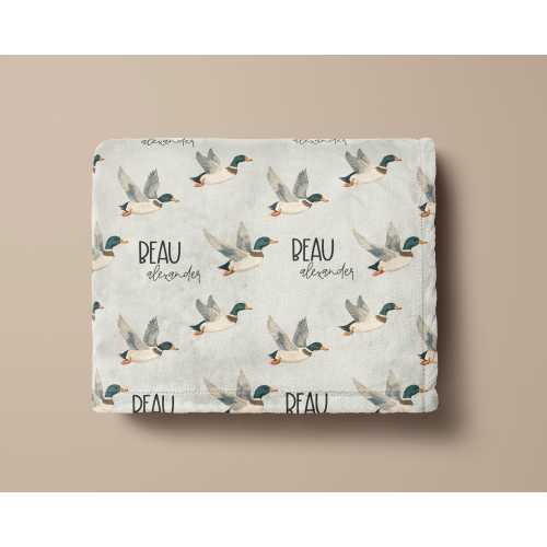 Duck Blanket With Name Blanket For Baby Shower Gift Newborn Mallard Duck Theme Nursery Toddler Blanket Birthday Gift Duck Name Blanket Gift