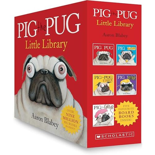 Pig the Pug: 5 Book Little Library Board book