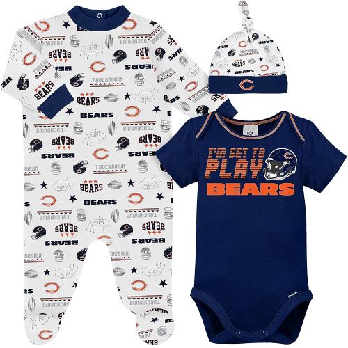 Gerber NFL Baby Boys' 3-Piece Bodysuit, Sleep 'n Play, & Cap Set
