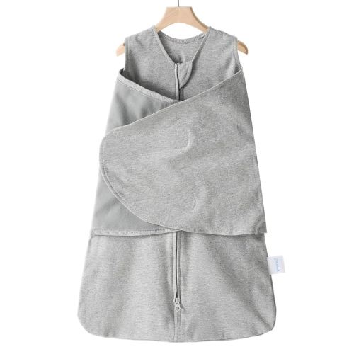 Swaddle-Blanket Baby Girl & Boy Swaddles Newborn Infant Transition 100% Cotton Wrap Blankets, 3-Way Adjustable Wearable Blanket, TOG 1.0 (Grey, Small, 0-3 Month)