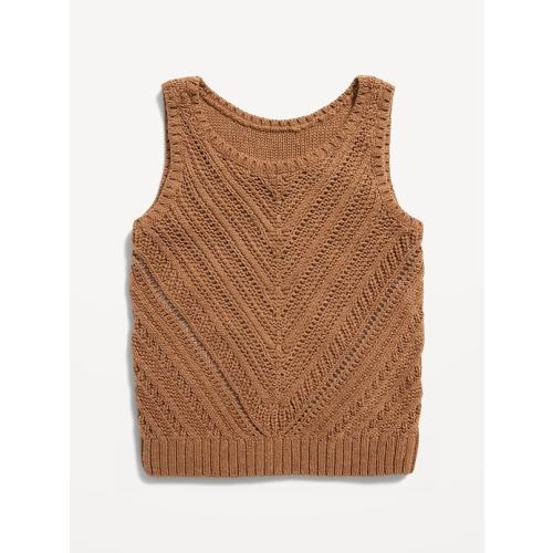 Sleeveless Sweater-Knit Tank for Toddler Girls