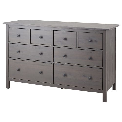 HEMNES 8-drawer dresser - dark gray 63x37 3/4 "