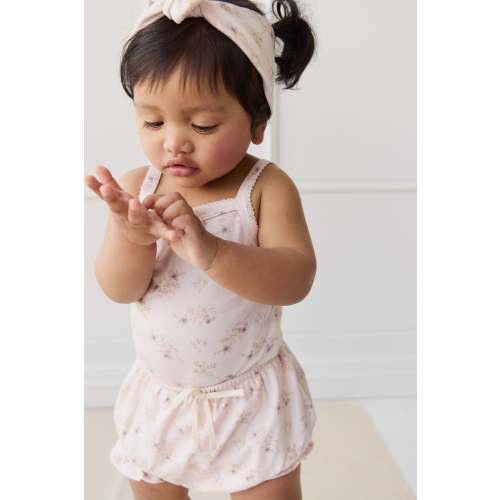 Organic Cotton Frill Bloomer - Sweet Pea Floral