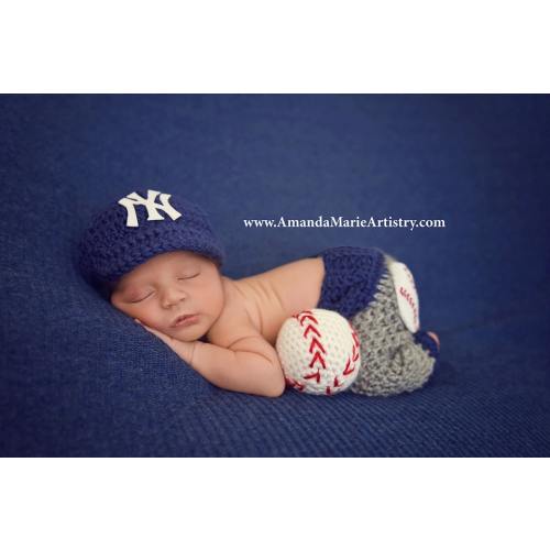 Baseball outfit Baby Baseball Cap ,Diaper cover or pants,,, crochet baby shower gift, Newborn Baby PHOTO PROP