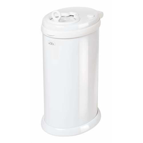 Ubbi Steel Odor Locking, No Special Bag Required Money Saving, Awards-Winning, Modern Design, Registry Must-Have Diaper Pail, White