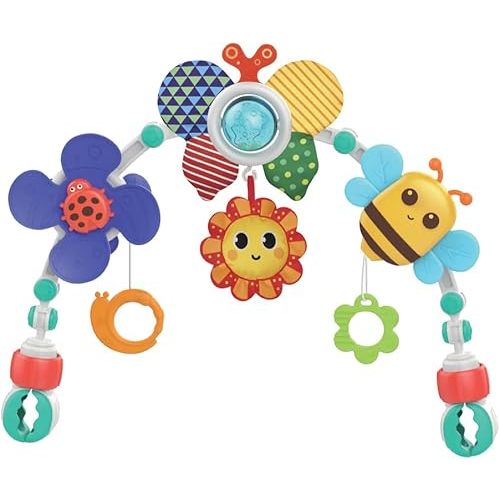 Mobile Arch with Spring Rattle - Universal Fit for Stroller, Crib & Car Seat - Sensory Stimulation & Motor Skill Development