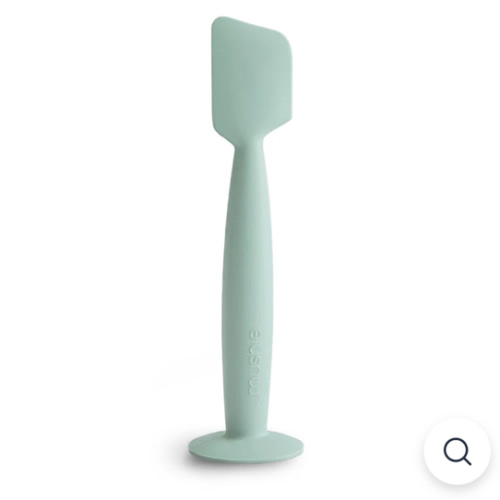 mushie Diaper Cream Applicator Soft Silicone with Suction Base (Cambridge Blue)
