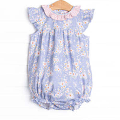 Periwinkle Petals Flutter Sleeve Bubble, Purple – Stitchy Fish