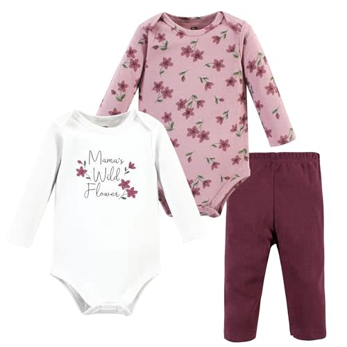 Hudson Baby Unisex Cotton Bodysuit and Pant Set