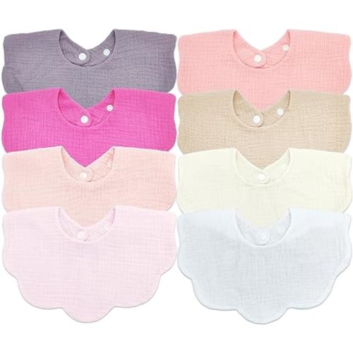 Baby Bibs Muslin Bibs Baby Drooling Bibs for Girls Baby Drool Bibs Feeding Bibs Soft Absorbent Bibs for Baby Boy Girl