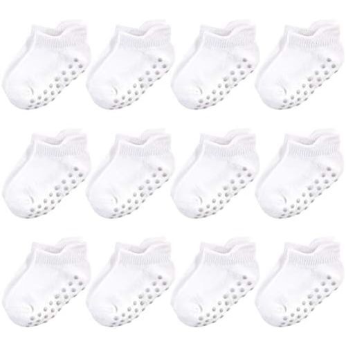 Touched by Nature Baby Girls' Organic Cotton Socks with Non-Skid Gripper for Fall Resistance