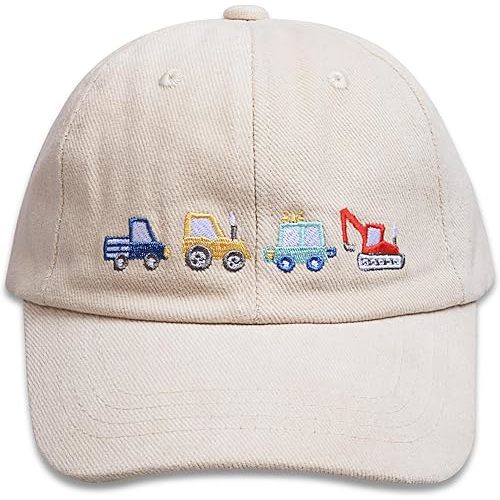 Kids Embroidered Baseball Caps Adjustable Boys Girls Dinosaur Trucker Cap Toddler Beach Sun Hats