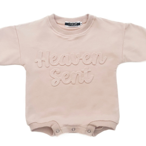 Heaven Sent Bubble Jumpsuit – Muted Salmon / 6-9 months