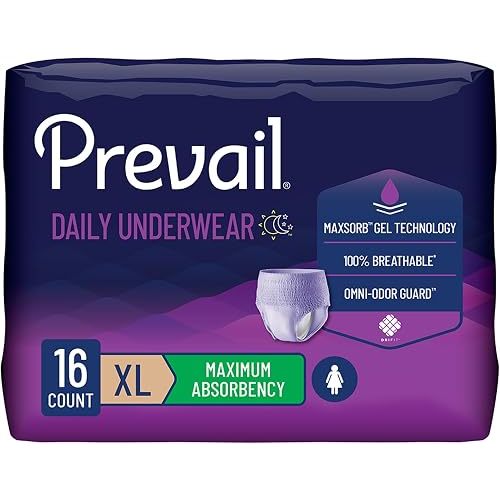 Prevail Proven | X-Large Pull-Up | Women's Protective Underwear | Maximum Absorbency | X-Large, 16 Count (1 pack of 16)