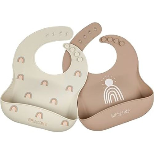 Hippypotamus Silicone Baby Bibs - Soft Waterproof Bibs for Babies & Toddlers