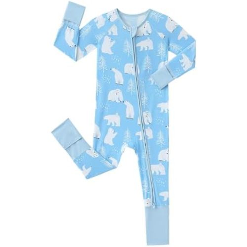 Bamboo Viscose Pajamas Baby Footless Romper - Baby Infant Boys Girls One Piece Jumpsuits Clothes