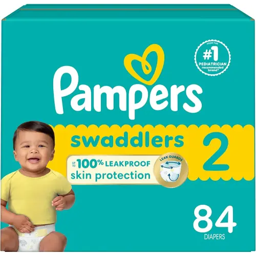 Pampers Baby Diapers - Swaddlers - Size 2, 84 Count, Ultra Absorbent Disposable Infant Diaper