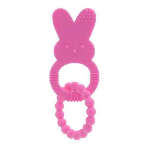Peeps Bunny Silicon Baby Teether, Pink