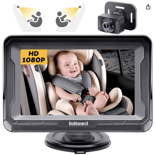 DoHonest Baby Car Camera HD 1080P - Rear-Facing Car Baby Monitor with Night Vision