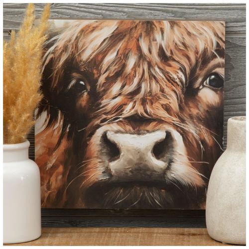 Highland Cow Wood Wall Decor