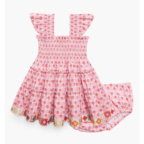6-12M - Baby Ellie Nap Dress - Pink Cala Check
