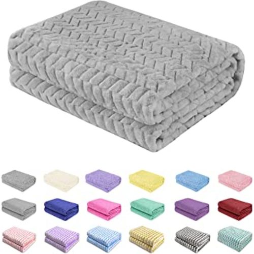 Baby Blanket Flannel, Cozy Throw Blankets for Newborn Infant and Toddler, Super Soft and Warm Receiving Baby Blanket for Crib Stroller (Grey 40 * 60")