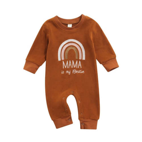 MAMA IS MY BESTIE Plush Jumpsuit - Hazel & Bo