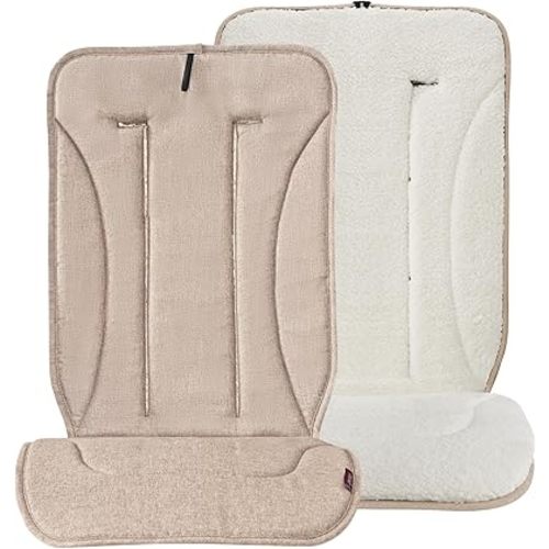 Momcozy Reversible Stroller Cushion | Universal Breathable Stroller Liner | Winter Warm Car Seat Liners | Crib Carriage Cushion Pad | Plush for Winter Use &Soft Fabric for All-Season Comfort