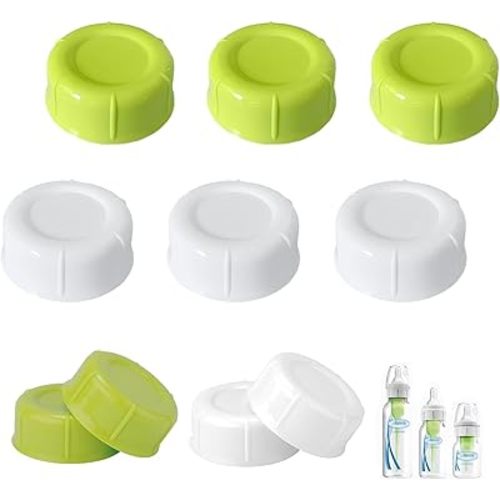 Pack of 10 Travel and Storage Lids for Dr Brown Narrow Baby Bottles, Replacement Caps Compatible with Dr. Browns