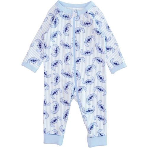 Multi Colour Baby Lilo And Stitch Long Sleeve Romper | Best&Less™ Online