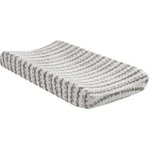 Lambs & Ivy Urban Jungle Gray/White Baby Changing Pad Cover