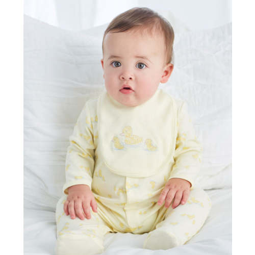 Little Ducks Footed One-Piece and Bib - Little Me