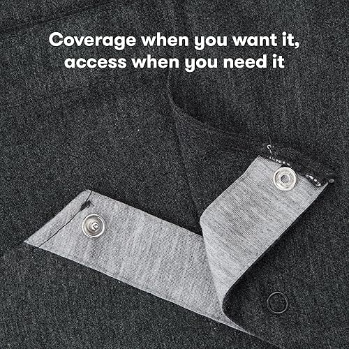 Frida Mom Labor and Delivery Gown for Hospital, Easy-Snap, Tagless Nursing Gown with Skin-to-Skin Access and Full Coverage in The Back