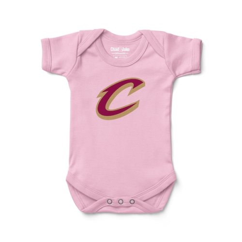 Newborn & Infant Cleveland Cavaliers Chad & Jake Pink Primary Logo Bodysuit
