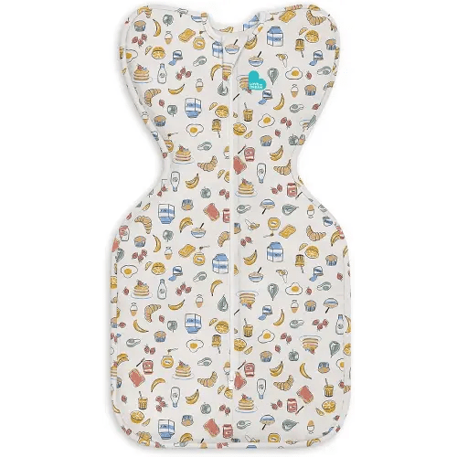 Love to Dream Swaddle UP, Baby Sleep Sack, Self-Soothing Swaddles for Newborns, Improves Sleep, Snug Fit Helps Calm Startle Reflex, New Born Essentials for Baby, 1.0 TOG, 5-8.5 lbs, Brekky White