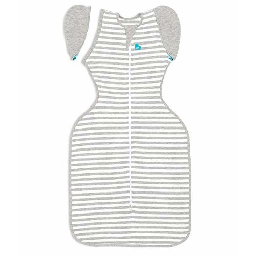 Love to Dream Swaddle Up Transition Swaddle, Patented Zip-Off Wings, Gently Help Baby Transition from Being Swaddled to Arms Free When Showing Signs of Rolling, 1.0 TOG, 13-19 lbs, Gray